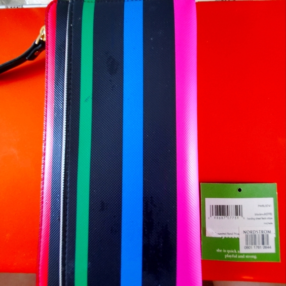 Kate Spade Harding Street Fiesta Stripe wallet - Picture 2 of 2